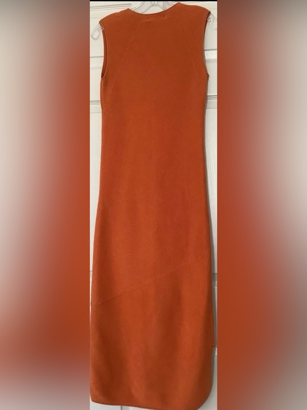 Sleeveless Rust Midi Dress - Brand: Victor Alfaro size XS - Picture 6 of 7